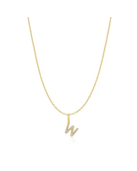 Κολιέ Ania Haie Gold Letter W Initial N074-31G