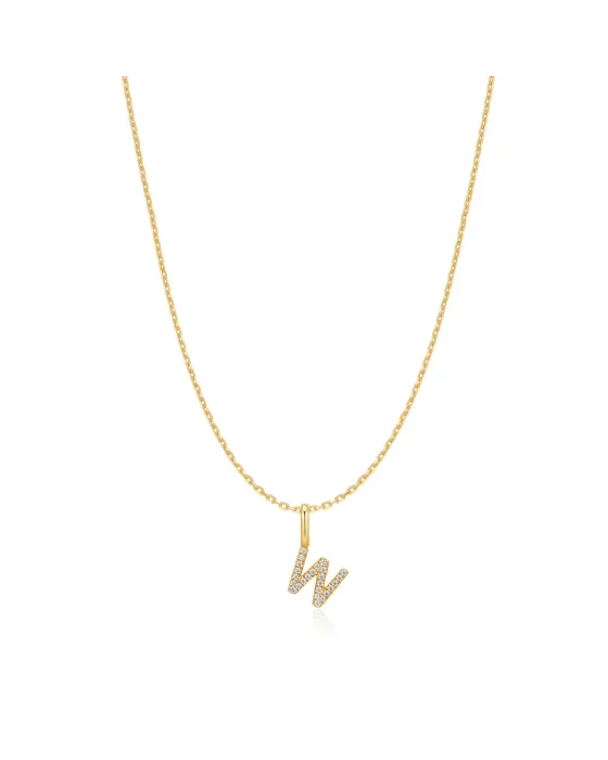 Κολιέ Ania Haie Gold Letter W Initial N074-31G