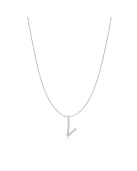 Κολιέ Ania Haie Silver Letter V Initial N074-30H