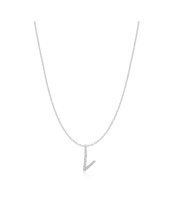 Κολιέ Ania Haie Silver Letter V Initial N074-30H