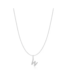 Κολιέ Ania Haie Silver Letter W Initial N074-31H