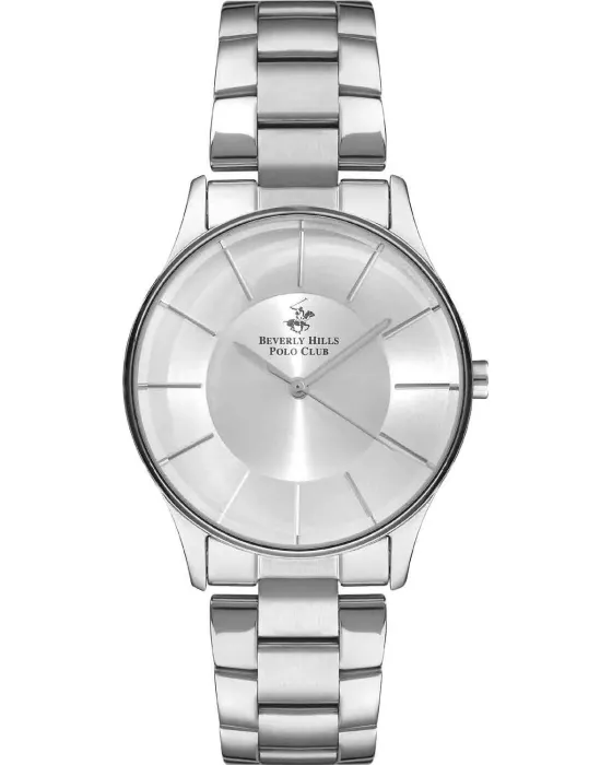 Γυναικείο ρολόι Beverly Hills Polo Club BP3286X.330, Ασημί καντράν, Μπρασελέ από Ανοξείδωτο ατσάλι