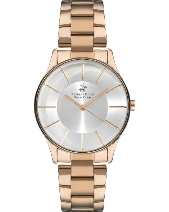 Γυναικείο ρολόι Beverly Hills Polo Club BP3286X.430, Ασημί καντράν, Μπρασελέ από Ανοξείδωτο ατσάλι