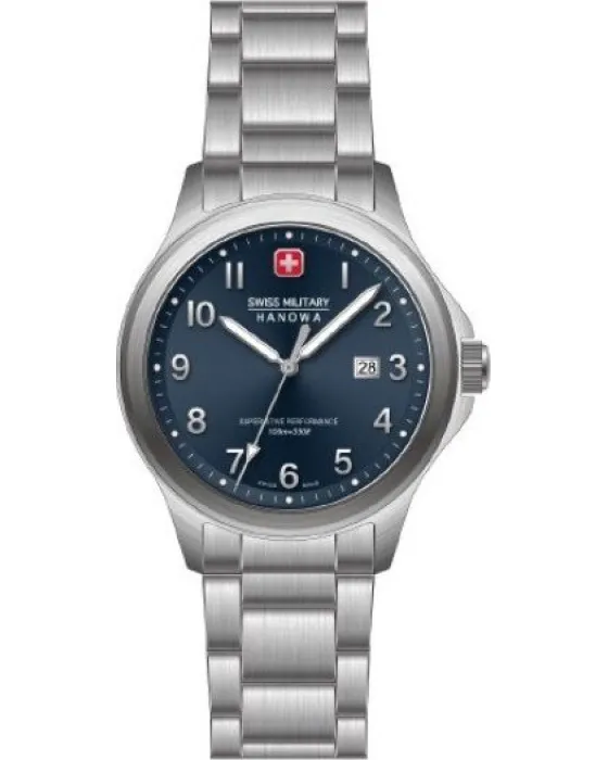Men's watch Swiss Military Hanowa Commander SMWGH0002803, Blue dial, Bracelet in Stainless Steel