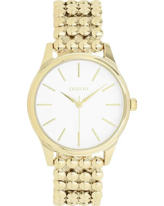 Women's watch Oozoo Timepieces C11671, White dial, Bracelet in Metallic