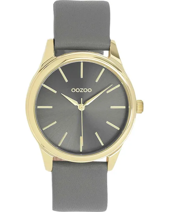 Women's watch Oozoo Timepieces C11679, Grey dial, Strap in Leather