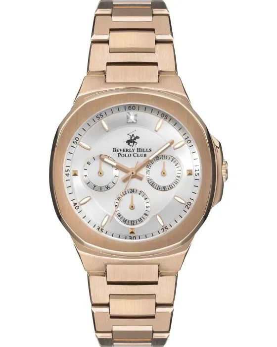 Γυναικείο ρολόι Beverly Hills Polo Club BP3275X.430, Ασημί καντράν, Μπρασελέ από Ανοξείδωτο ατσάλι