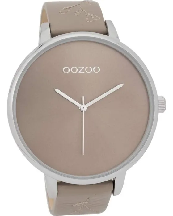 Women's watch Oozoo Timepieces C9718, Grey dial, Strap in Leather