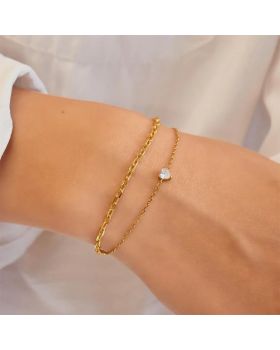 Βραχιόλι Ania Haie Sparkle Heart B074-01G - 