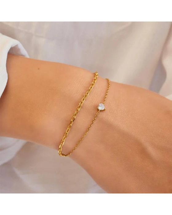 Βραχιόλι Ania Haie Sparkle Heart B074-01G - 