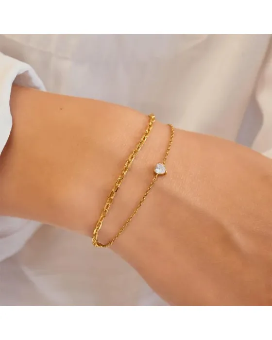 Βραχιόλι Ania Haie Sparkle Heart B074-01G - 