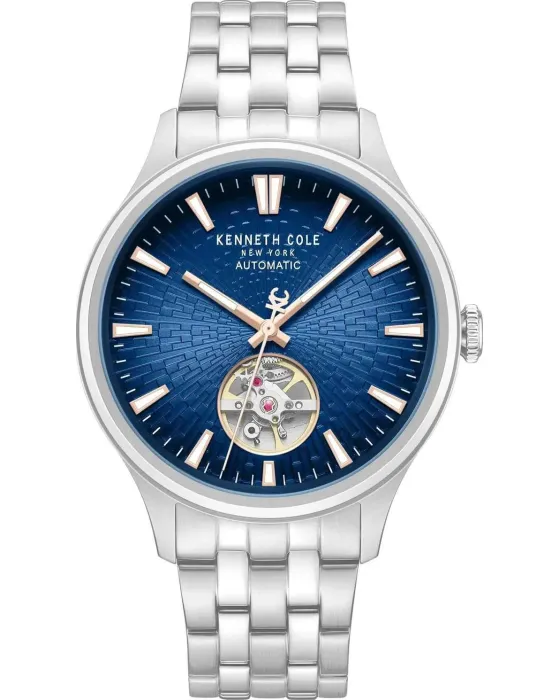 Men's watch Kenneth Cole Newport Automatic KCWGY0098005, Blue dial, Bracelet in Stainless Steel