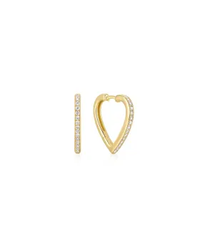 Σκουλαρίκια Ania Haie Medium Sparkle Heart E074-08G
