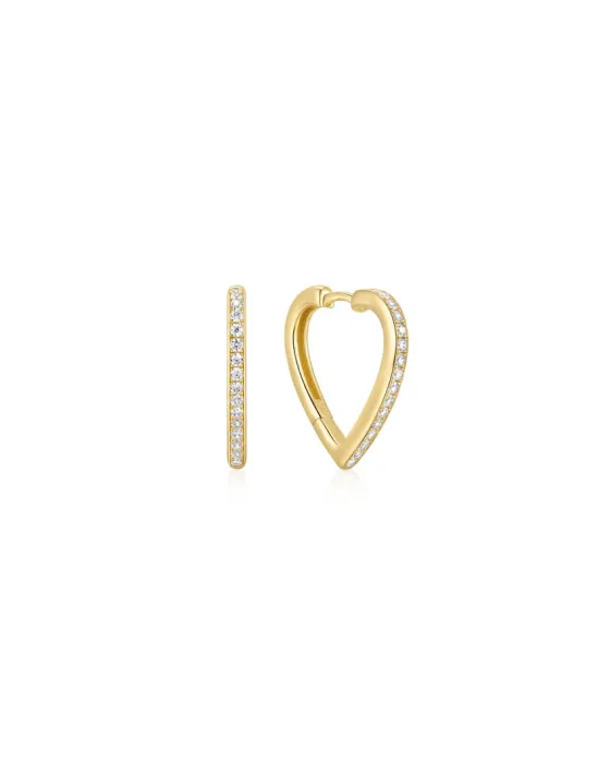 Σκουλαρίκια Ania Haie Medium Sparkle Heart E074-08G
