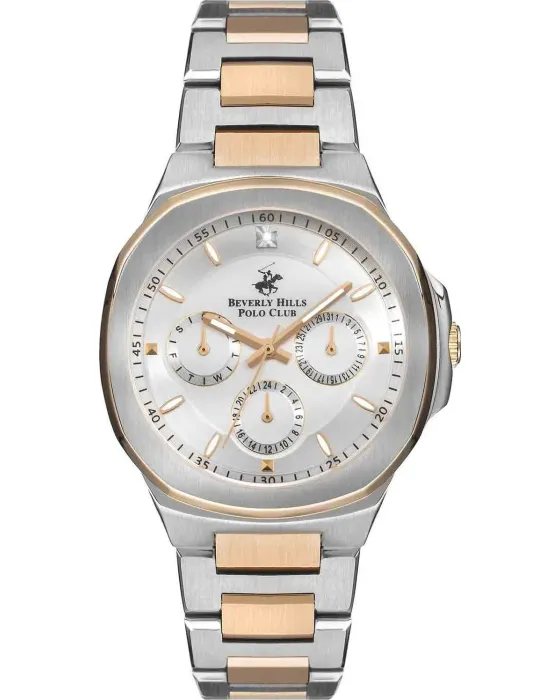 Γυναικείο ρολόι Beverly Hills Polo Club BP3275X.530, Ασημί καντράν, Μπρασελέ από Ανοξείδωτο ατσάλι