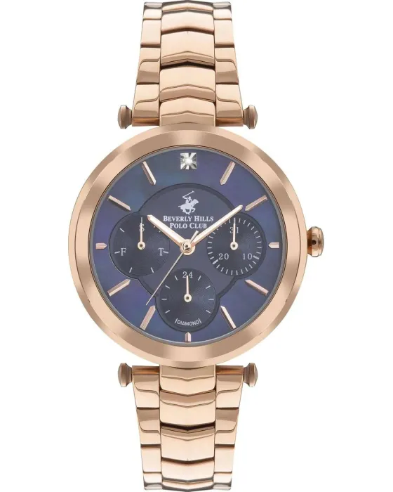 Γυναικείο ρολόι Beverly Hills Polo Club BP3352X.490, Μωβ / Φίλντισι καντράν, Μπρασελέ από Ανοξείδωτο ατσάλι