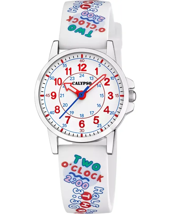 watch Calypso Kids K5824 / 1, White dial, Strap in Rubber