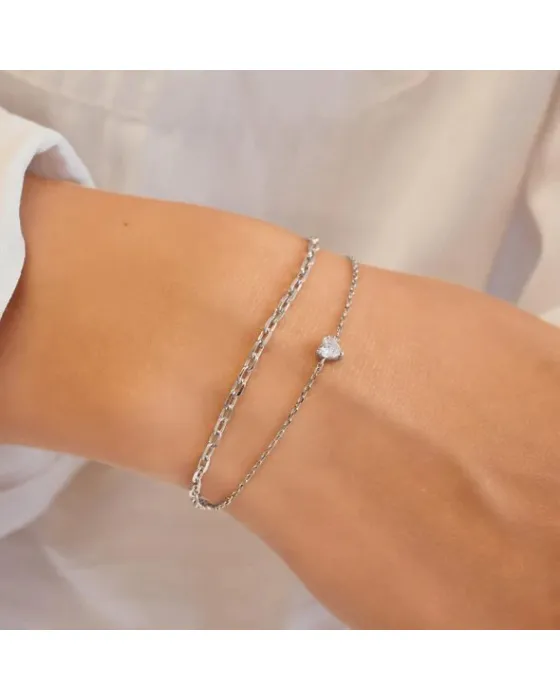 Ania Haie Sparkle Heart Bracelet B074-01H, view 2