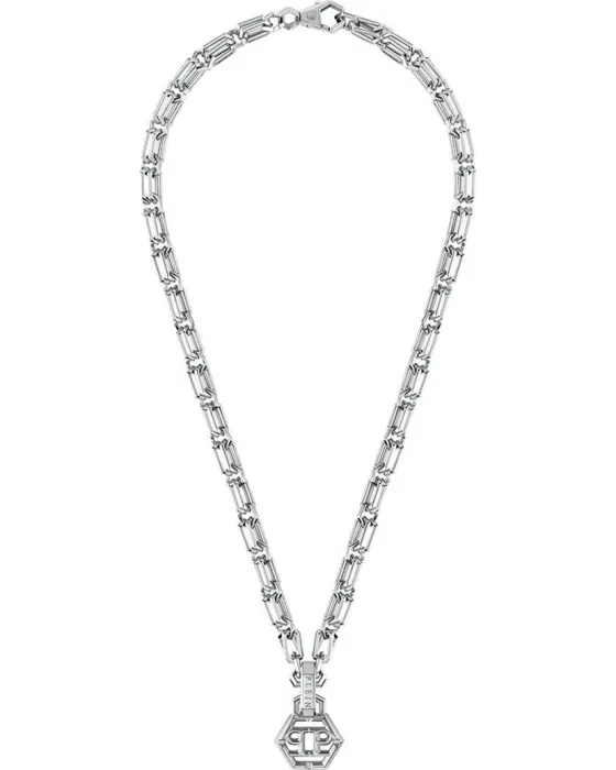Κολιέ Philipp Plein Unity PJ9EA04NU, Ανοξείδωτο ατσάλι, Ασημί
