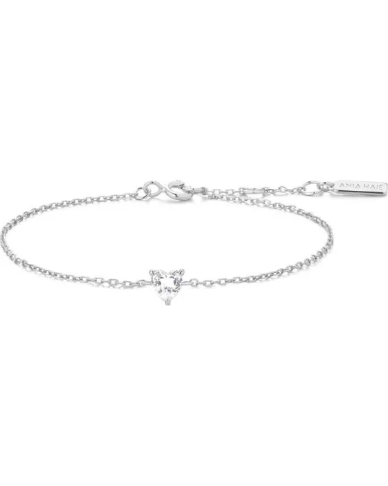 Ania Haie Sparkle Heart Bracelet B074-01H, Silver 925, Silver
