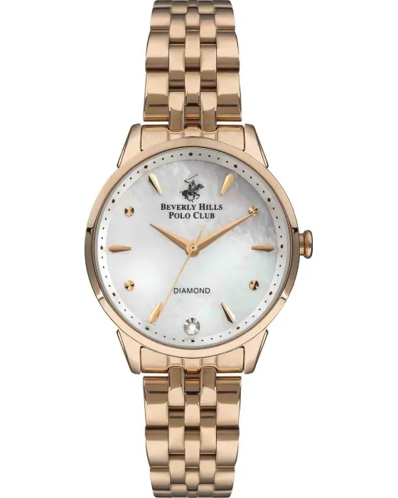 Γυναικείο ρολόι Beverly Hills Polo Club BP3293X.420, Ασημί / Φίλντισι καντράν, Μπρασελέ από Ανοξείδωτο ατσάλι