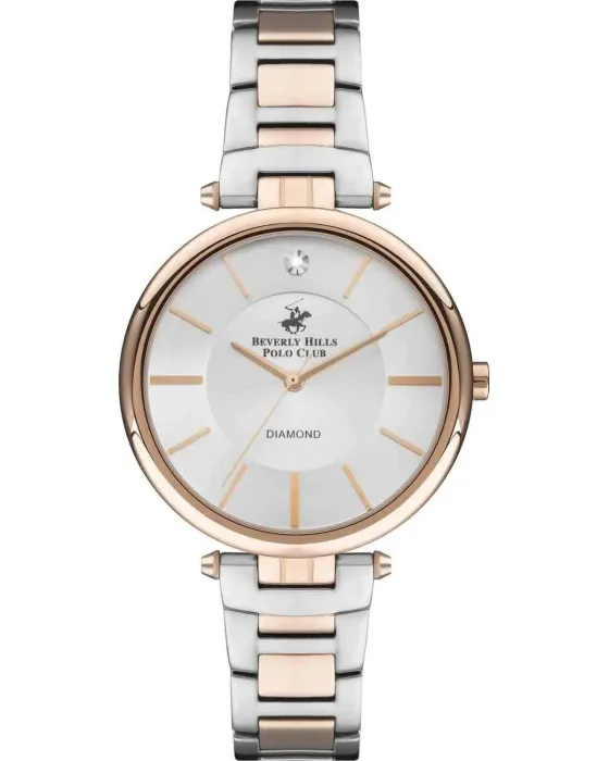 Γυναικείο ρολόι Beverly Hills Polo Club BP3294X.530, Ασημί καντράν, Μπρασελέ από Ανοξείδωτο ατσάλι