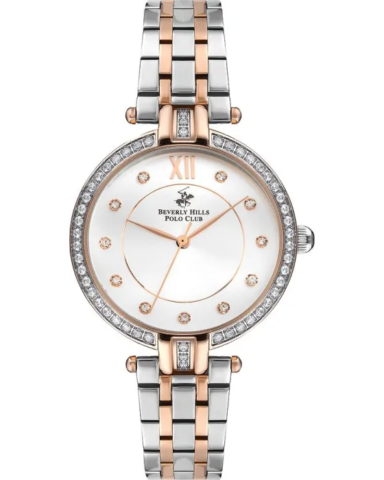 Γυναικείο ρολόι Beverly Hills Polo Club BP3256X.530, Ασημί καντράν, Μπρασελέ από Ανοξείδωτο ατσάλι