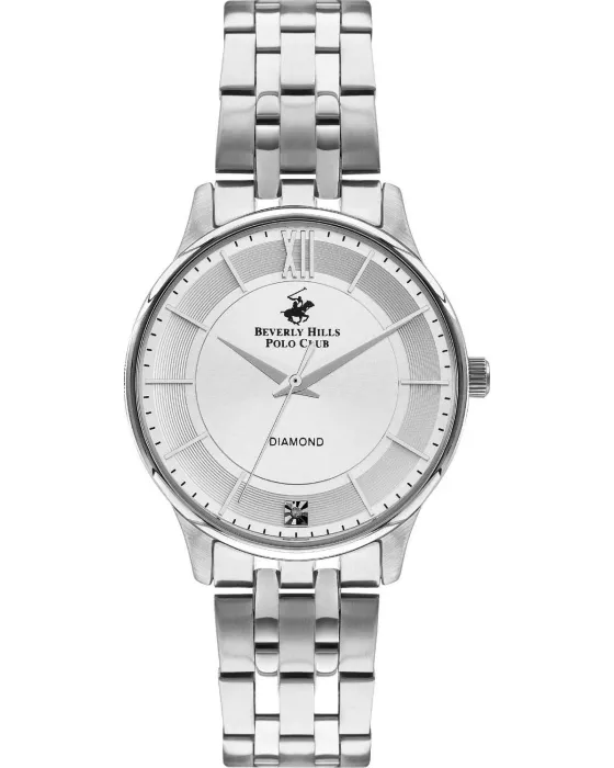 Γυναικείο ρολόι Beverly Hills Polo Club BP3309X.330, Ασημί καντράν, Μπρασελέ από Ανοξείδωτο ατσάλι