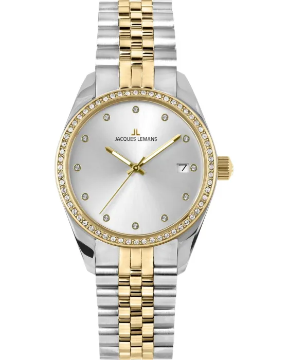 Women's watch Jacques Lemans Derby 1-2133E, Silver dial, Bracelet in Stainless Steel