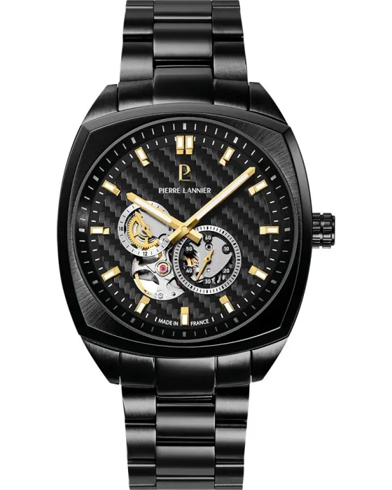 Male watch Pierre Lannier Arcadius Automatic 329G439, Black dial, Bracelet in Stainless Steel