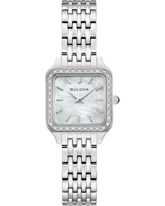 Γυναικείο ρολόι Bulova Classic Sutton Diamond 96R256, Ασημί / Φίλντισι καντράν, Μπρασελέ από Ανοξείδωτο ατσάλι