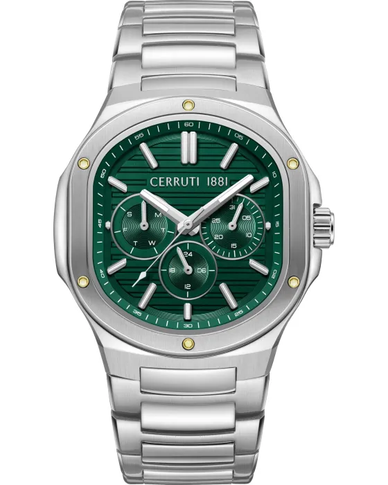 Ανδρικό ρολόι Cerruti Trento CIWGK0096003, Πράσινο καντράν, Μπρασελέ από Ανοξείδωτο ατσάλι