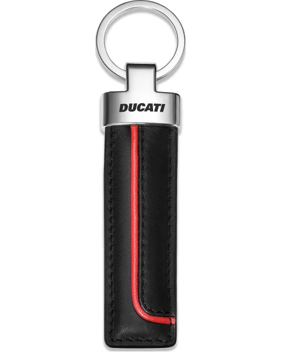 Ducati Tensione Keychain DTLGK2270701, Leatherette / Leather, Black