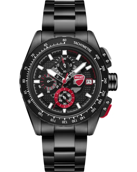 Men's watch Ducati Leggentda Corse Chronograph DTWGI0003601, Black dial, Bracelet in Stainless Steel