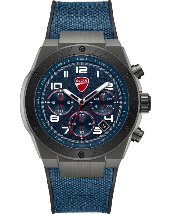 Men's watch Ducati Trailmaster Supermotos Chronograph DTWGO0002502, Blue dial, Strap in Nylon / Silicone