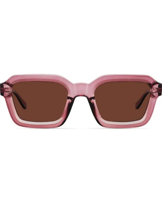 Γυαλιά ηλίου Meller Nayah Dark Pink Kakao NAY-DARKPINKAKAO, Μαύρο σκελετός, Μαύρο φακοί, UV400 CATEGORY 3