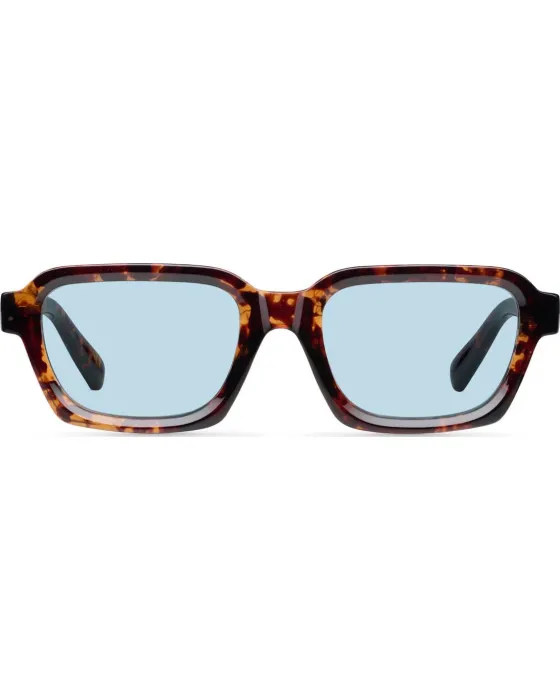 Γυαλιά ηλίου Meller Adila Tigris Turquoise ADL-TIGBLUE, Καφέ σκελετός, Γαλάζιο φακοί, UV400 CATEGORY 3