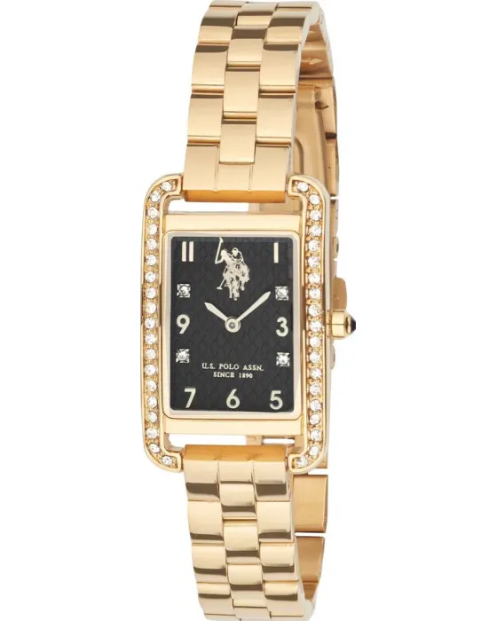 Γυναικείο ρολόι U.S. Polo Assn. USP8509BK, Μαύρο καντράν, Μπρασελέ από Ανοξείδωτο ατσάλι