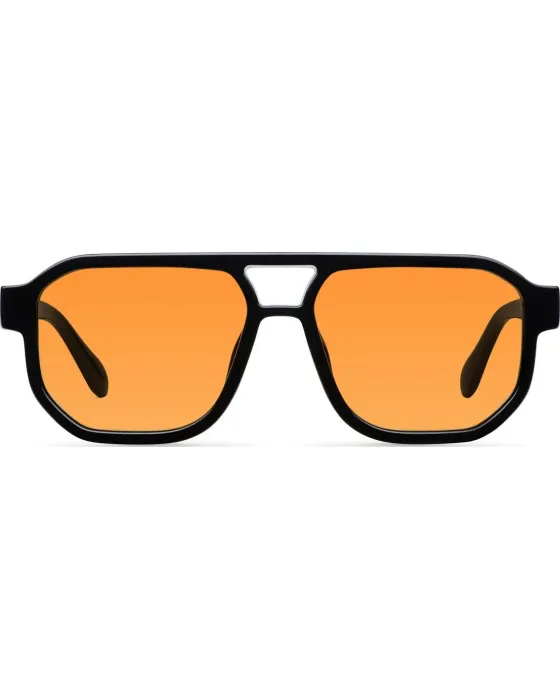 Γυαλιά ηλίου Meller Seba Black Orange SE-TUTORANGE, Μαύρο σκελετός, Πορτοκαλί φακοί, UV400 CATEGORY 1