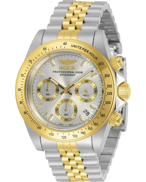 Ανδρικό ρολόι Invicta Speedway Chronograph 30991, Ασημί καντράν, Μπρασελέ από Ανοξείδωτο ατσάλι
