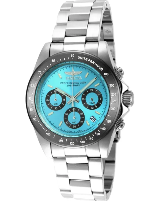 Men's watch Invicta Speedway Chronograph 15589, Blue dial, Bracelet in Stainless Steel