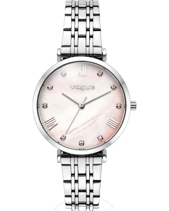 Women's watch Vogue Bliss Mini Crystals 2020617083, Mother Of Pearl / Pink dial, Bracelet in Stainless Steel