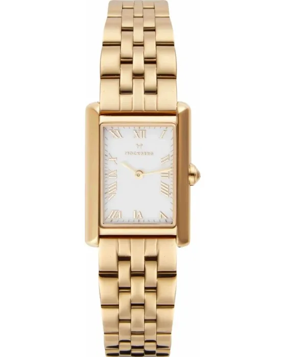 Γυναικείο ρολόι Mockberg Grand Timeless MO311, Λευκό καντράν, Μπρασελέ από Ανοξείδωτο ατσάλι