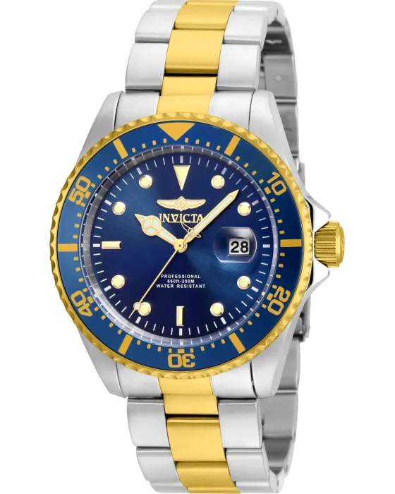 Men's watch Invicta Pro Diver 22058, Blue dial, Bracelet in Stainless Steel