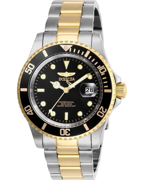 Men's watch Invicta Pro Diver 26973, Black dial, Bracelet in Stainless Steel