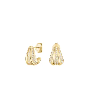 Σκουλαρίκια Rosefield Pave Striped JEPSG-J1228