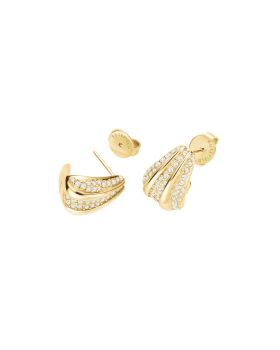 Σκουλαρίκια Rosefield Pave Striped JEPSG-J1228 - 