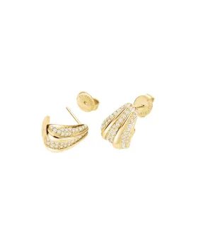 Σκουλαρίκια Rosefield Pave Striped JEPSG-J1228 - 