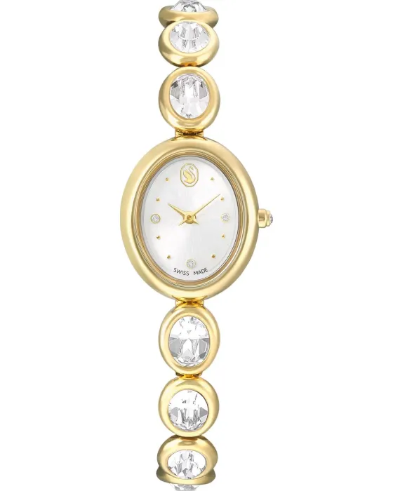 Γυναικείο ρολόι Swarovski Imber Oval 5754812, Ασημί καντράν, Μπρασελέ από Ανοξείδωτο ατσάλι / Κρύσταλλα