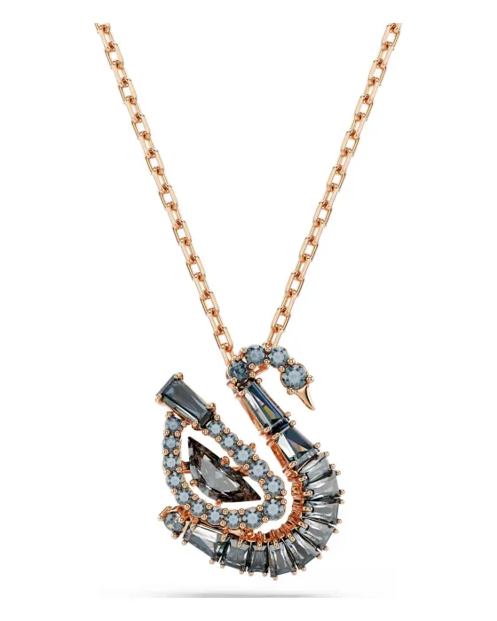 Swarovski Swan Necklace 5764882, 18kt rose gold / Zircon, Grey / Rose gold